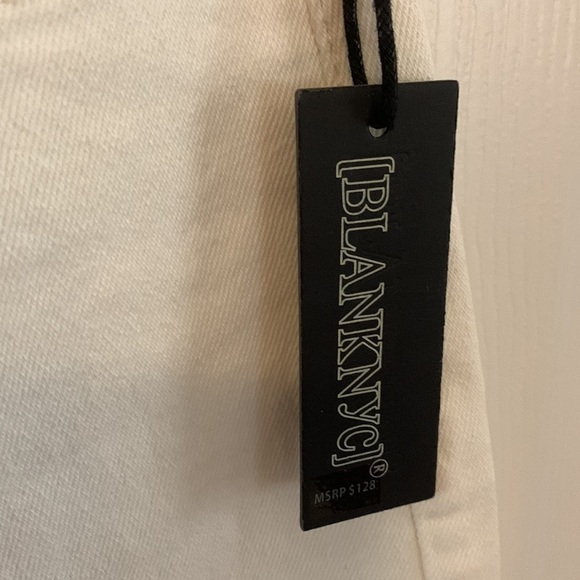 NWT Blank NYC The Baxter Ribcage Straight Leg White Button-fly Jeans size 30 - Picture 3 of 6